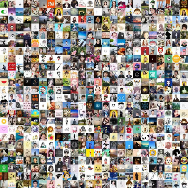 有些意思,微信好友头像拼图