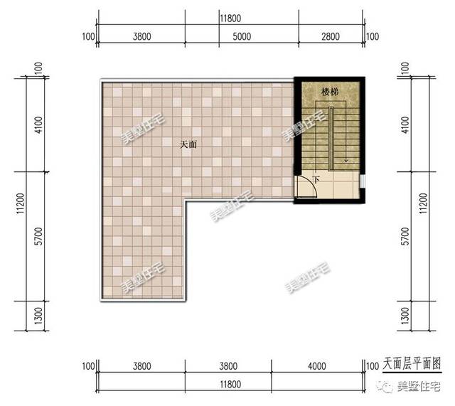 占地128平四层别墅,平屋顶 落地窗,回乡建一栋很气派