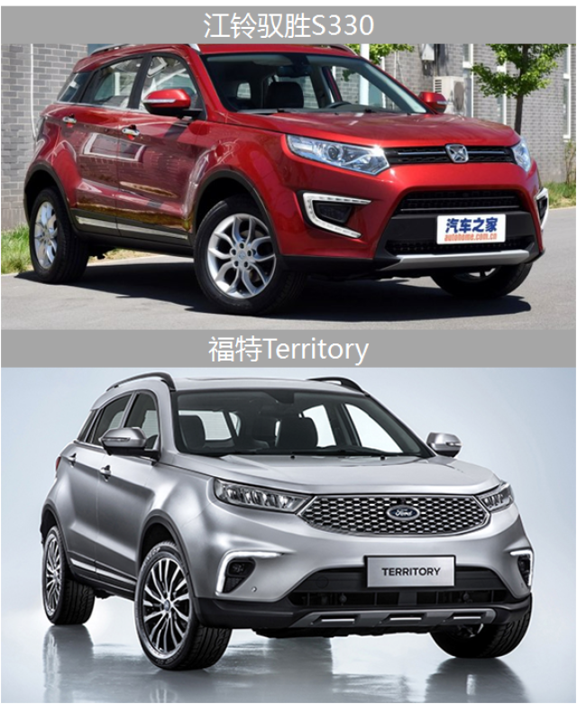 福特territory应是基于江铃驭胜s330只做了拉皮,并换成了福特标,s330