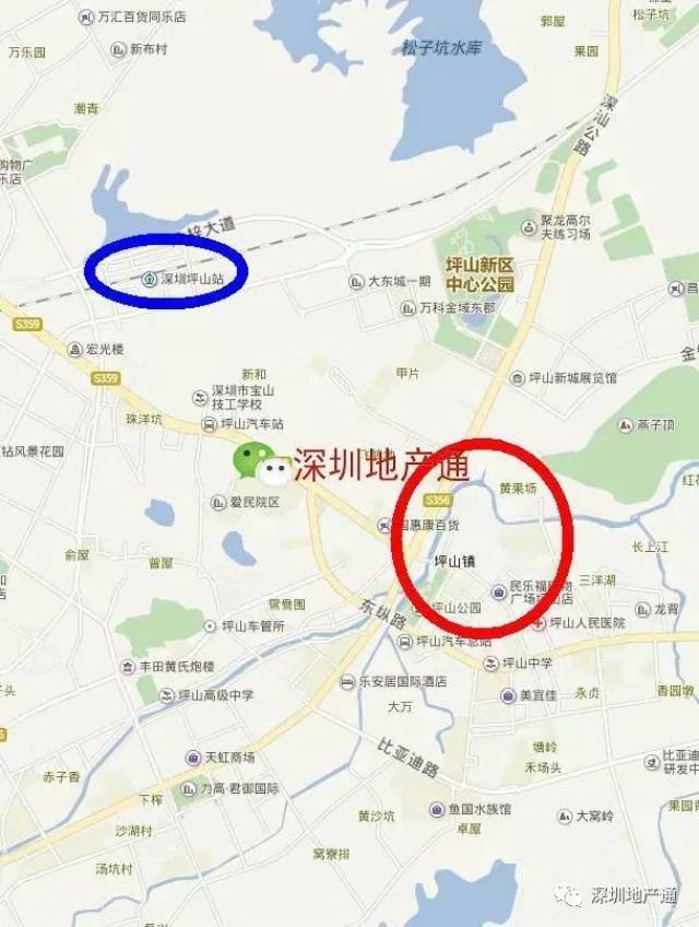 40万旧改进了坪山河,地形像极了"陆家嘴"