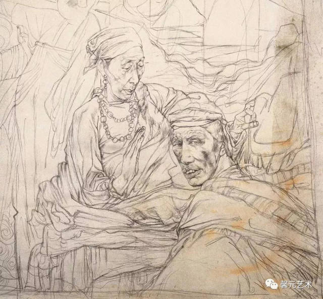 中央美术学院教授线性素描作品欣赏——唐勇力