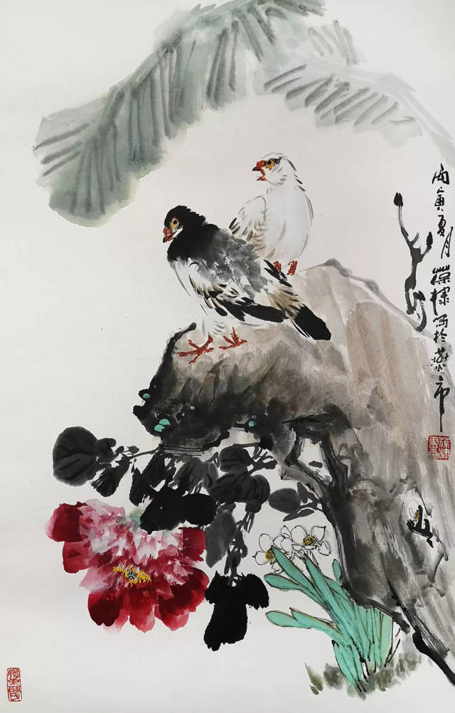 中国当代实力派花鸟画画家 中国美术家协会会员 陈葆棣作品 68*45cm