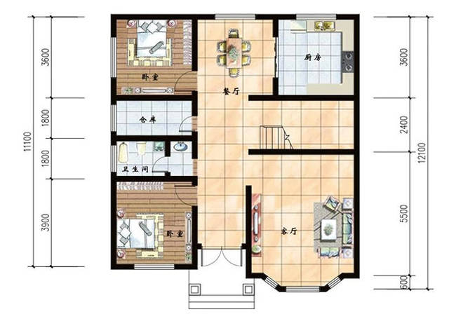 农村自建二层别墅两款户型推荐,超级适合你家建!