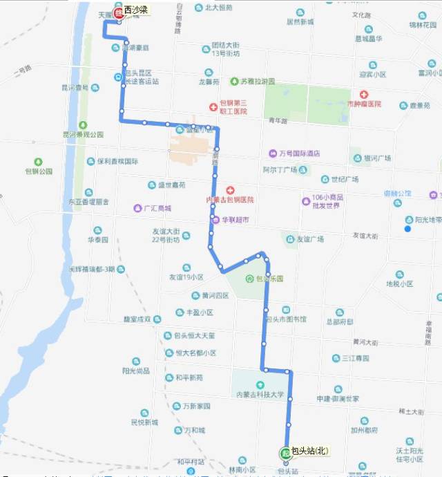 (红色为改道后路线,蓝色为原路线) 8路 8路于8月21号恢复原线路运行