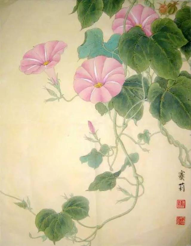 100副国画牵牛花,太美了~(附教程)