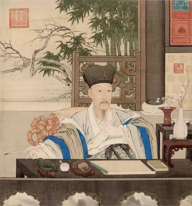 雍正帝(1678—1735)有一套画像册页《胤禛行乐图》,共14页,描绘了14个