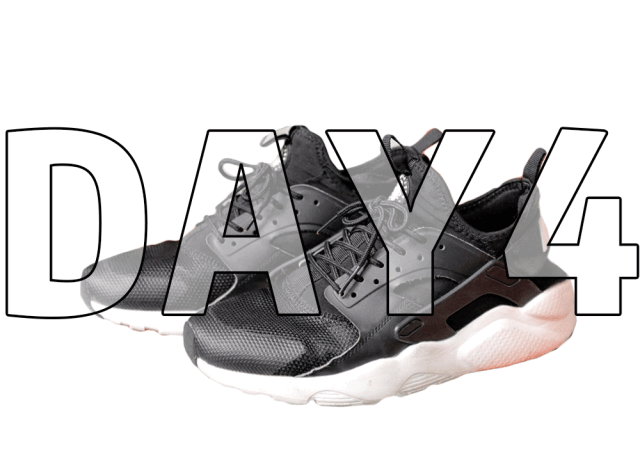 今天又是这双磨破的nike.