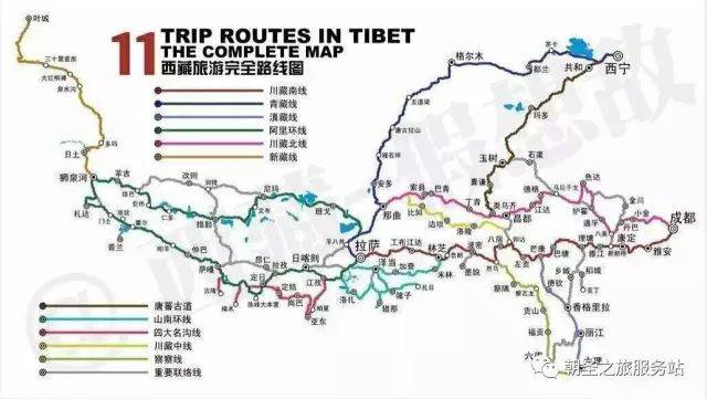 史上最全进藏路线及西藏全境自驾地图汇集