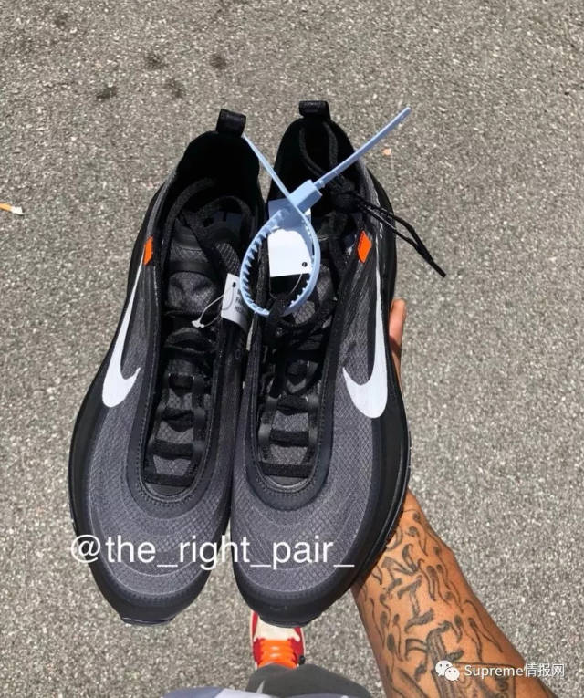 【鞋狗】off-white x 耐克联名"air max 97"黑子弹,即将发售!