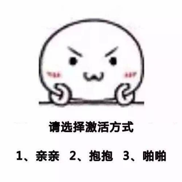 请选择激活方式,亲亲,抱抱,啪啪