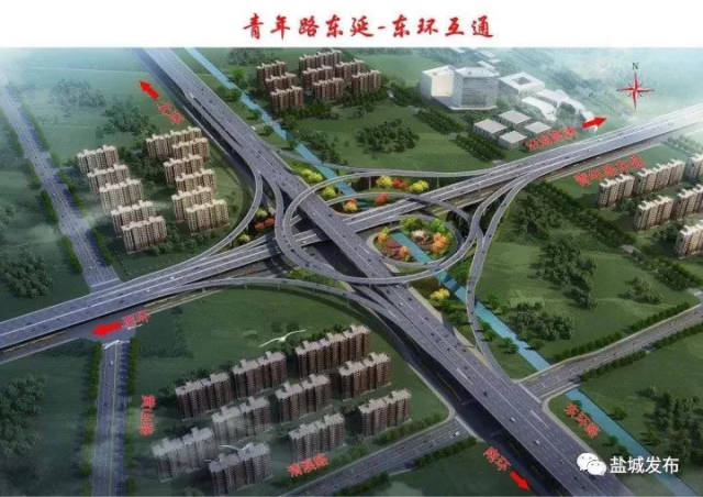 盐城内环高架范公路工程,顺利通过竣工