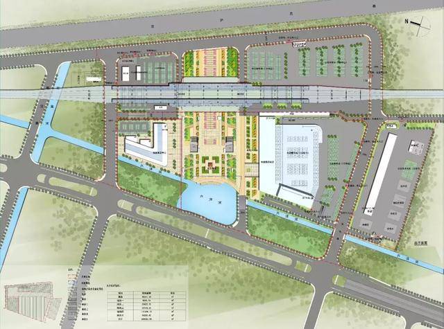 9月3日,高邮市规划局发布了最新的高邮综合客运枢纽总平面图及效果图
