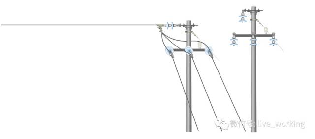 带负荷迁移(更换)转角耐张杆