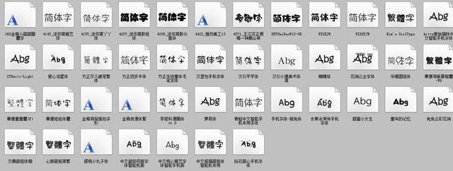 PS字体库 含书法 繁体字 吃货字日文字英文