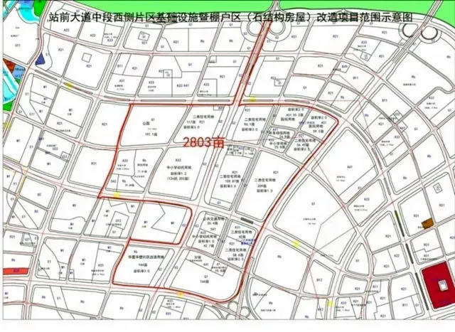 江南兴贤路中段,田中片区以及西郊片区改造项目