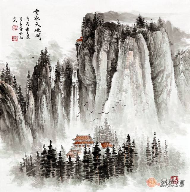 当代画家王立全的山水画,水墨丹青妙趣横生_手机搜狐网