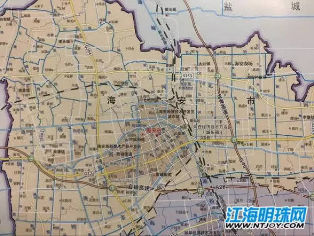 南通新版地图出炉啦!首次标注中创区,海安市和轨道交通线路