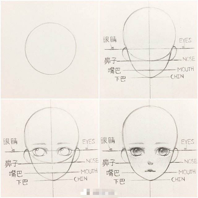 人物眼睛,发编,及头部画法丨插画师tasuchii