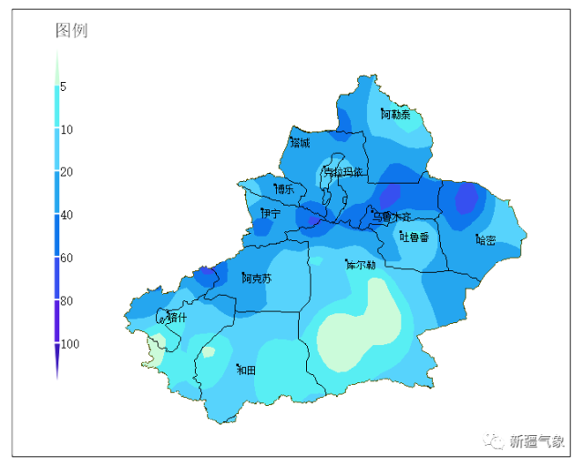 6mm,较常年偏多4成图1:8月新疆气温距平分布图(单位:℃)南疆平均气温