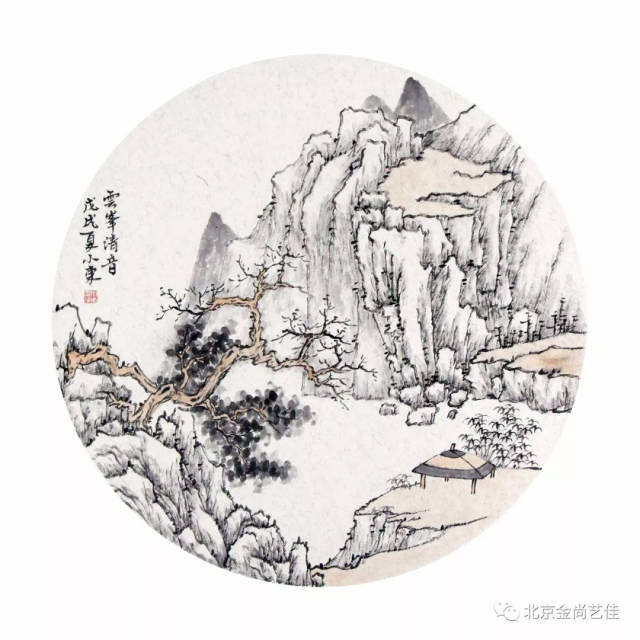 金尚艺佳vip会员《中秋月正圆——刘小东山水圆扇作品》作品展