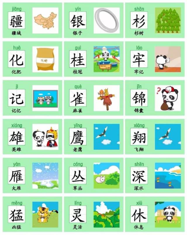 部编版二年级语文上册识字卡片(有图)_手机搜狐网