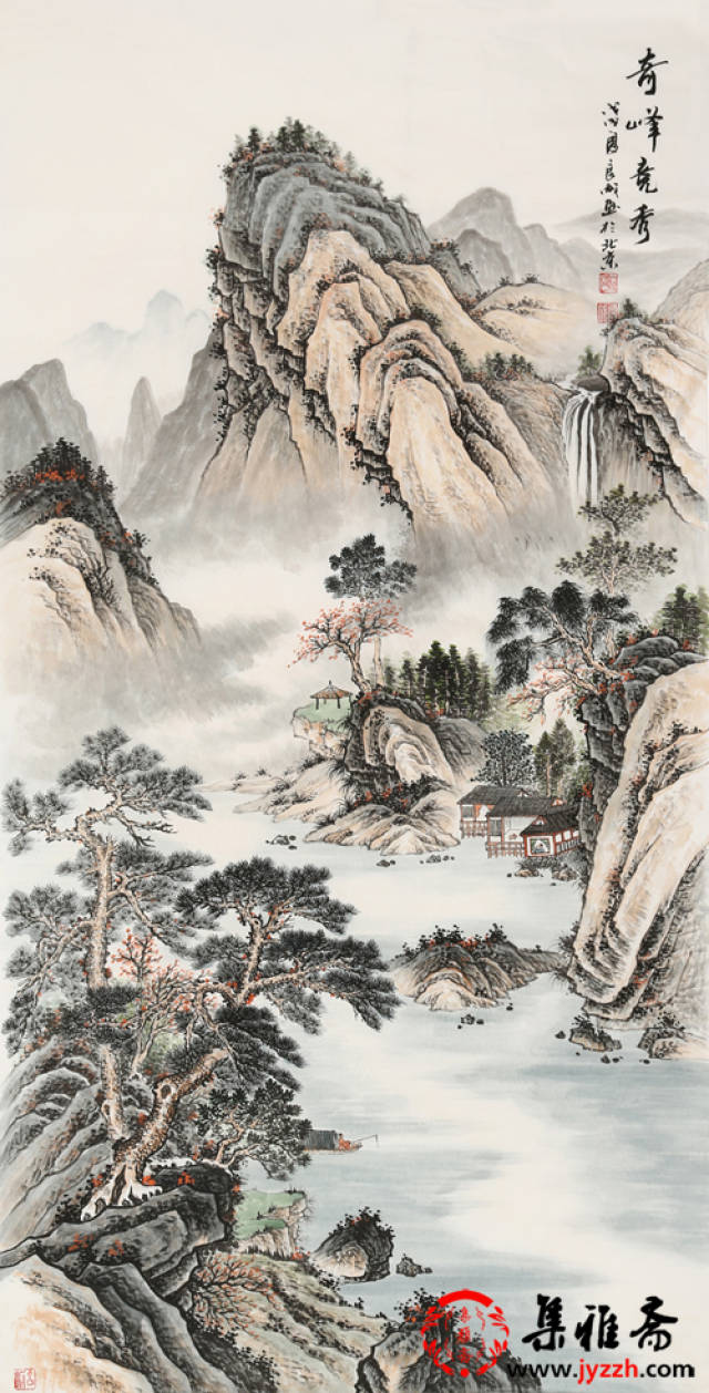 新房挂什么字画好 国画山水艺术雅致景色优美