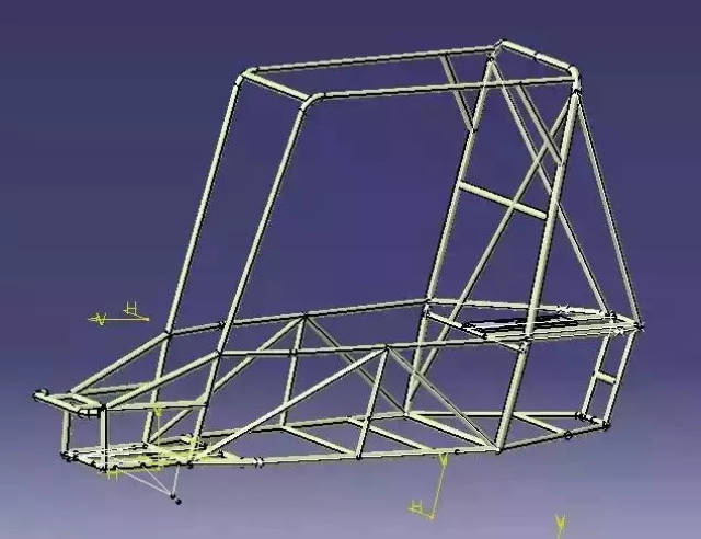 cad 减速器模型 车架组 工作:管材购买,整车车架及相关夹具的设计制造