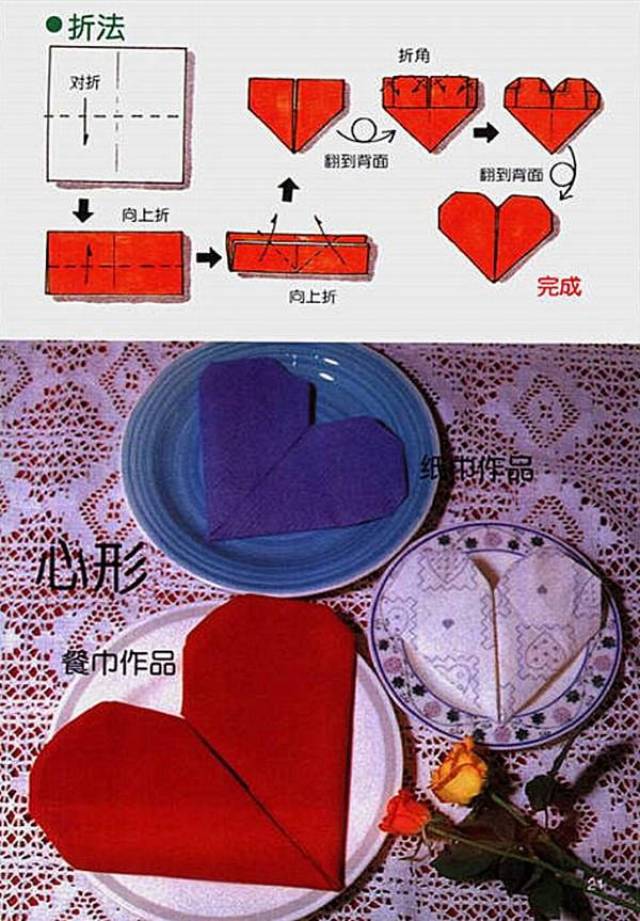 【口布折花】口布(餐巾)的30种创意叠法