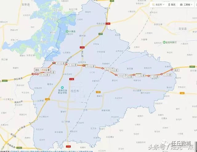 津石高速公路规划详图公布:确定北线方案任丘段全长40