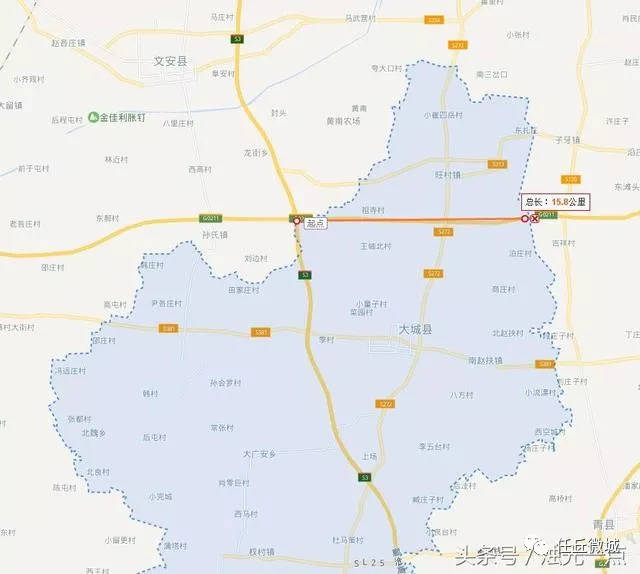 津石高速从天津市静海区京沪高速互通到大城县边界只有12公里.图片