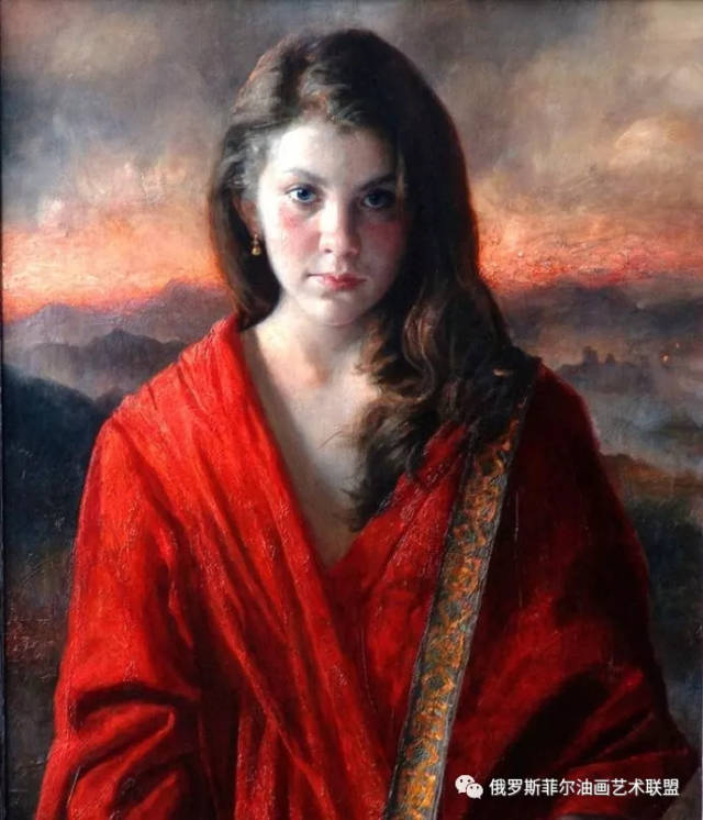俄罗斯画家阿森·卡巴诺夫作品人物油画作品欣赏