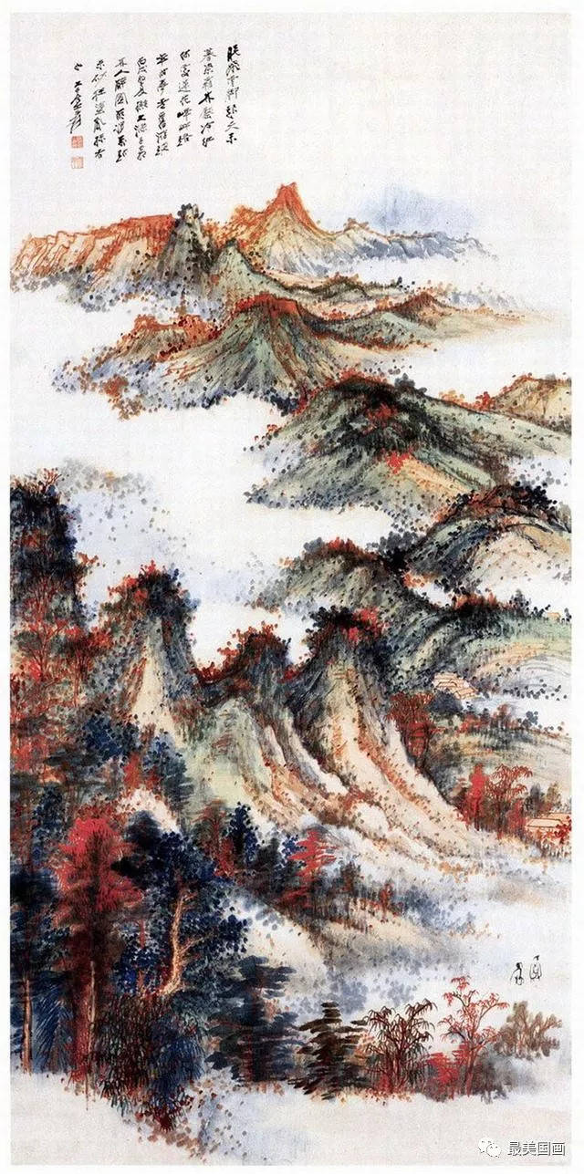 雅致飘逸:张大千浅绛山水画