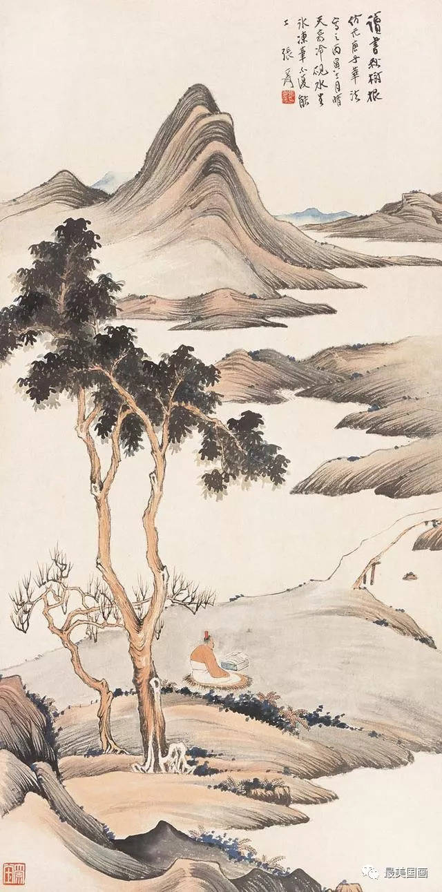 雅致飘逸:张大千浅绛山水画