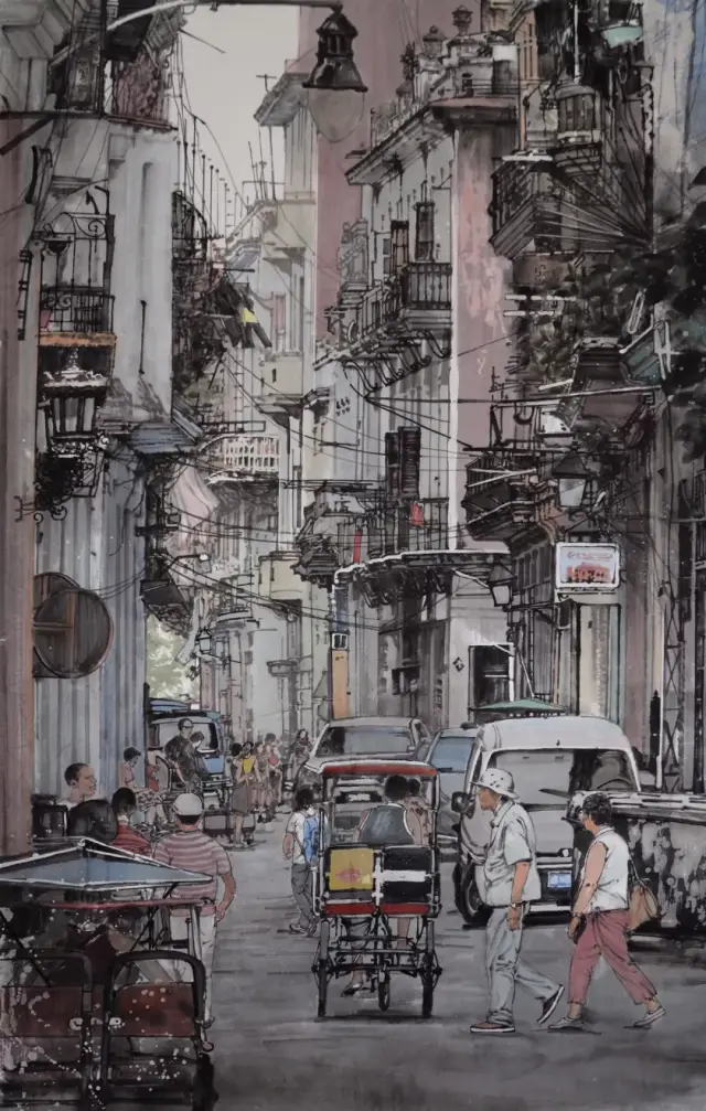 《早市》226x125cm