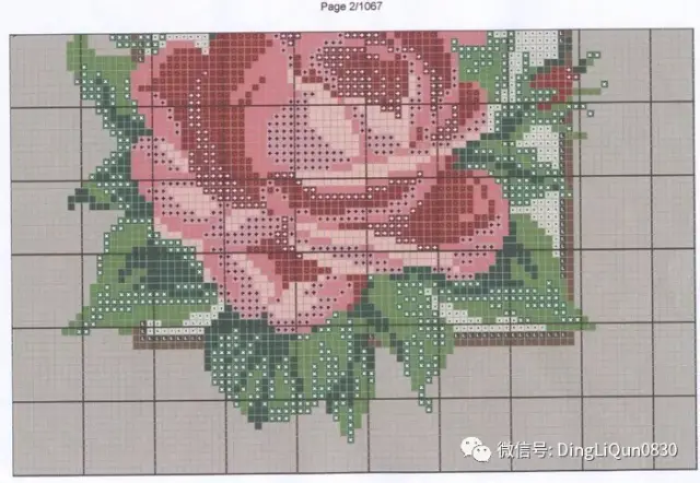 【十字绣图】一组漂亮的玫瑰花十字绣图案集