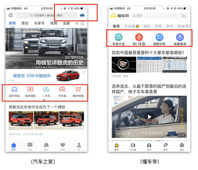 汽车类资讯APP竞品分析：懂车帝PK汽车之家