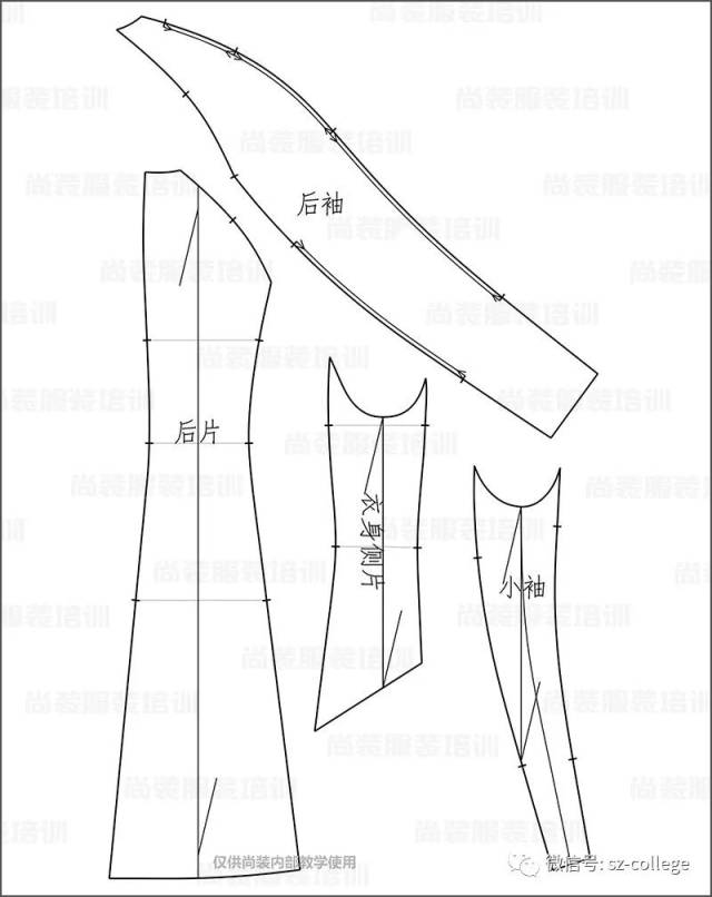 尚装| 青果领双排扣插肩袖大衣制版