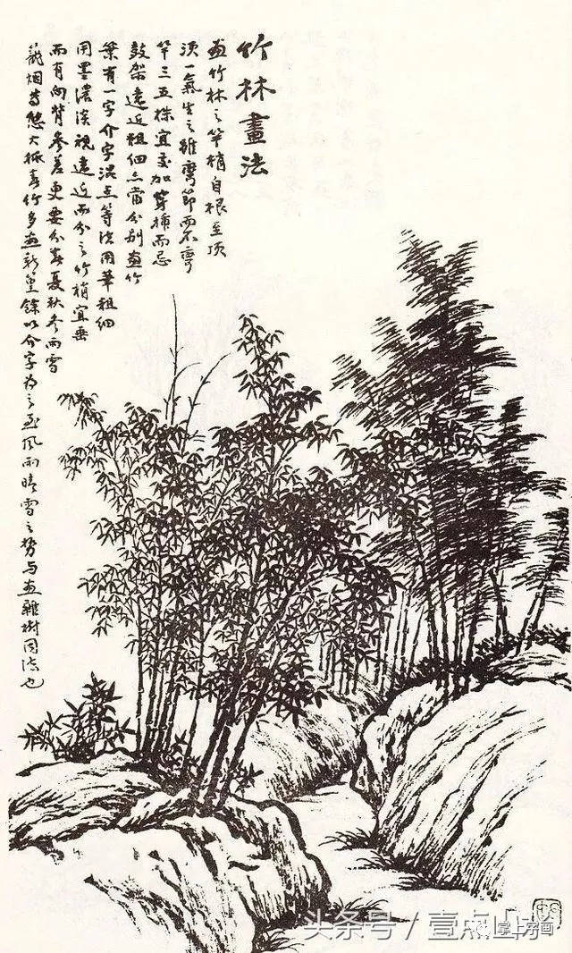 影响颇大,以中国画白描的形式介绍了各种山水题材的画法,对结构,笔法