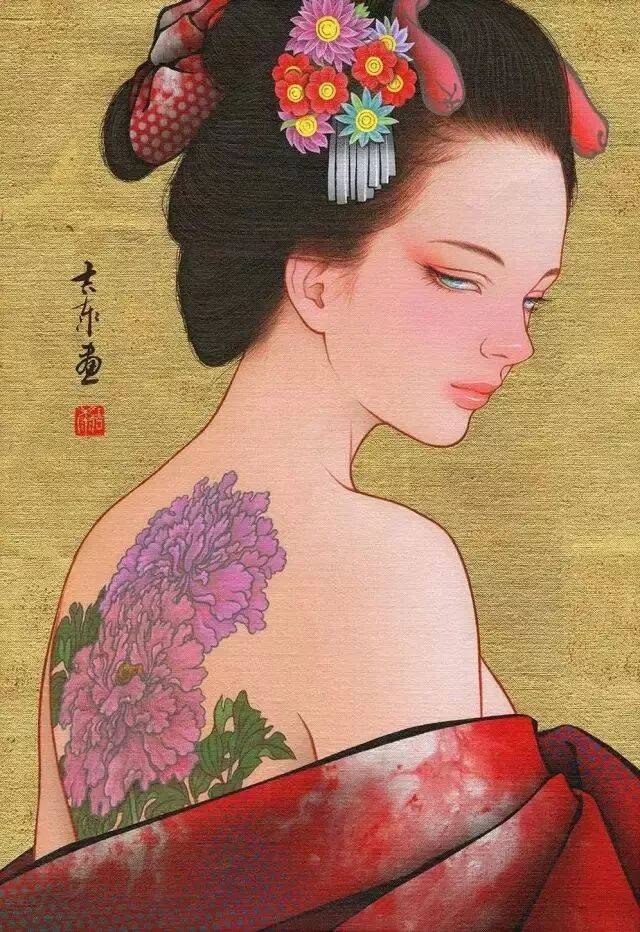 日本漫画家笔下的艺伎美人,令你沐浴在和风中,感受到窒息的美艳
