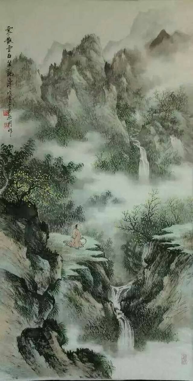 当代著名山水画画家王岳罔山水画欣赏