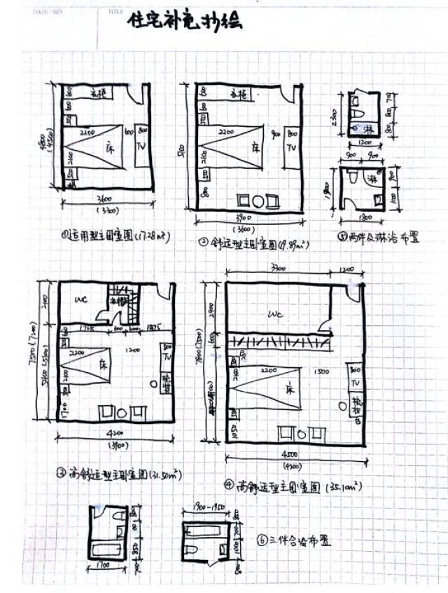 住宅抄绘要点 家具尺度的数据要熟悉到刻在心里!