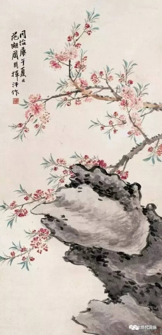 桃花 设色纸本 庚午(1870年)作