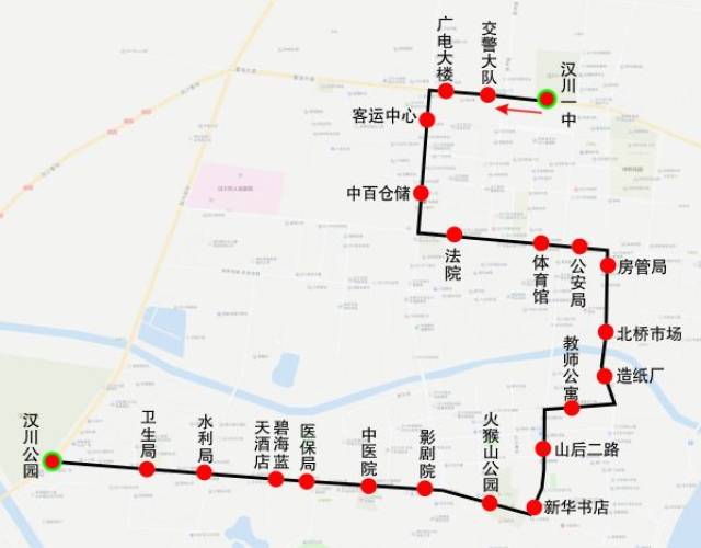 2018年汉川最全的公交路线图!值得收藏