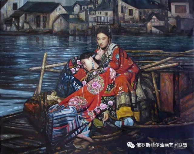 中国少数民族油画家戴仲光油画作品〖民族风〗 欣赏