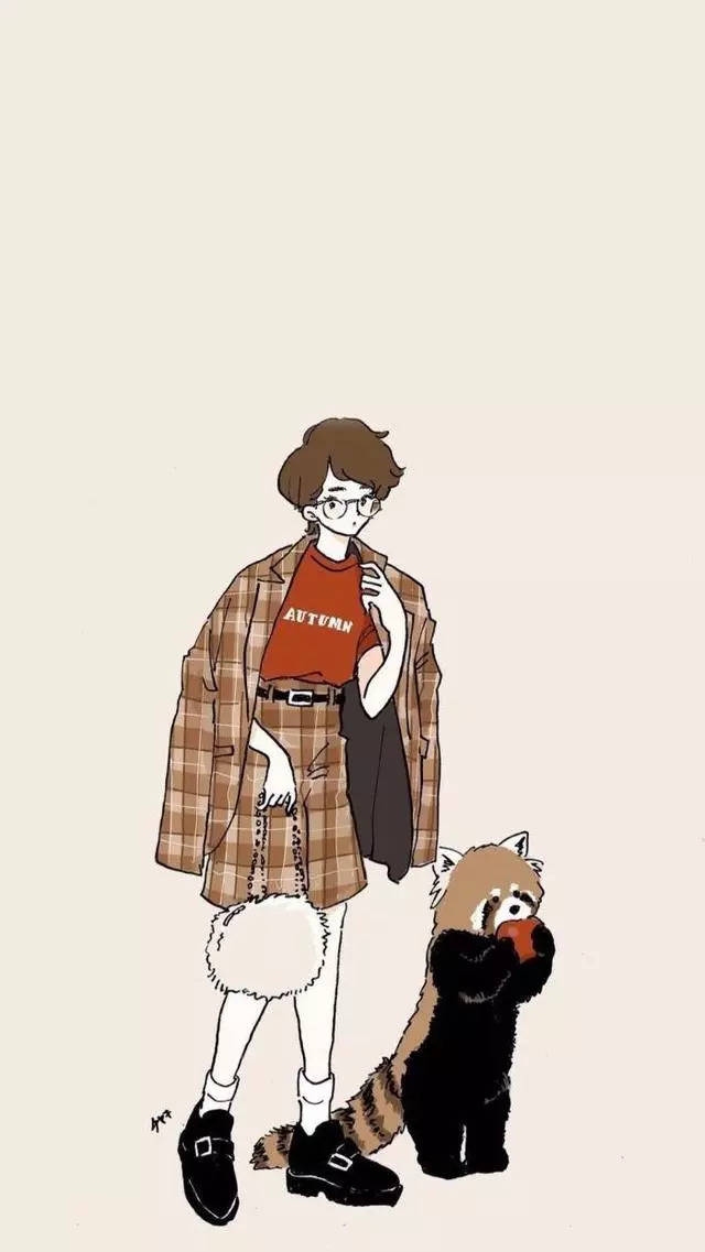 手机竖屏动漫插画小清新壁纸|插画师:chaki