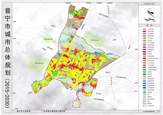 如上图《普宁市城市总体规划(2015—2030)》中心城区规划图所示,a5