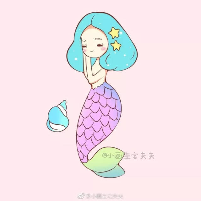 简笔画|画个小美人鱼