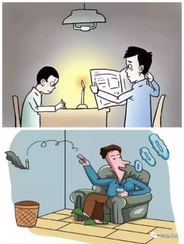 第二:切忌点燃蜡烛看书,乱扔烟头