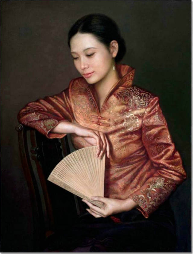 中国油画家余小仪人物油画作品欣赏