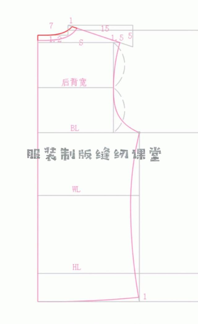 女士短袖t恤的制版方法